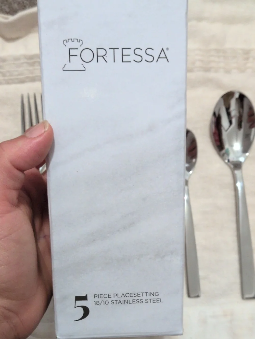 Fortessa Polished Silver Flatware 5-Piece Placesetting